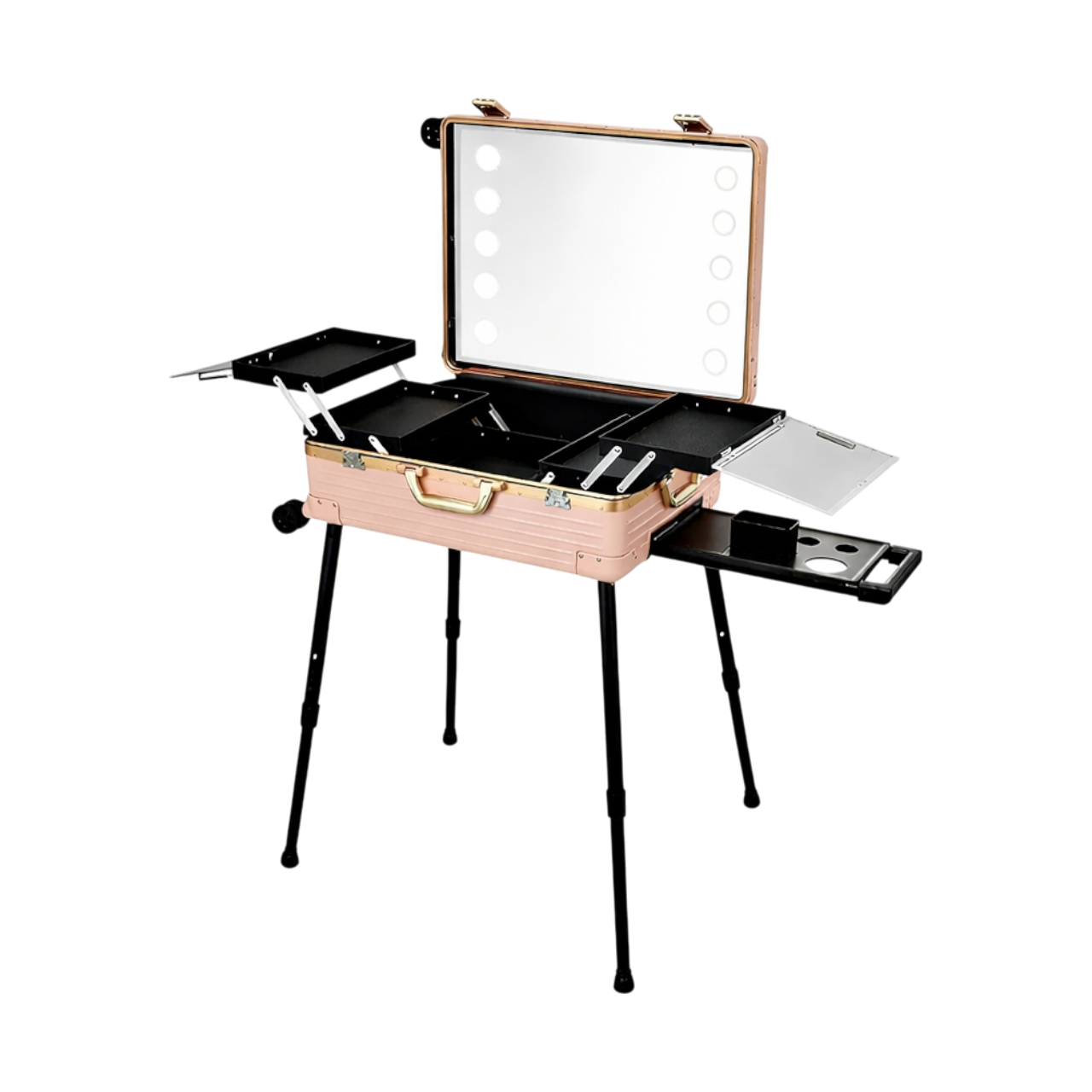 Aluminum Makeup Trolley - Pink