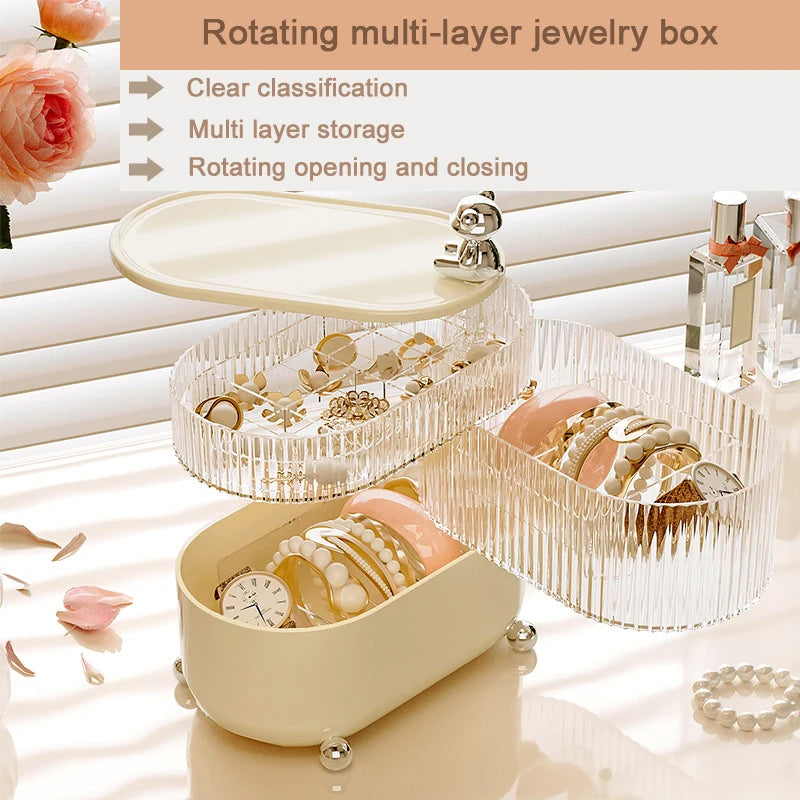Multifunctional Rotating Makeup Storage Box