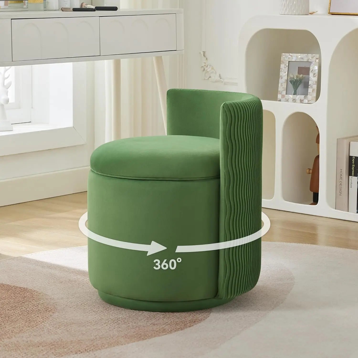 360° Swivel Makeup Dressing Stool