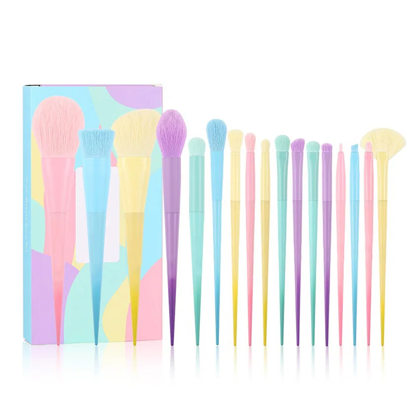 Multi-Color Makeup Brushes Set [17Pcs]