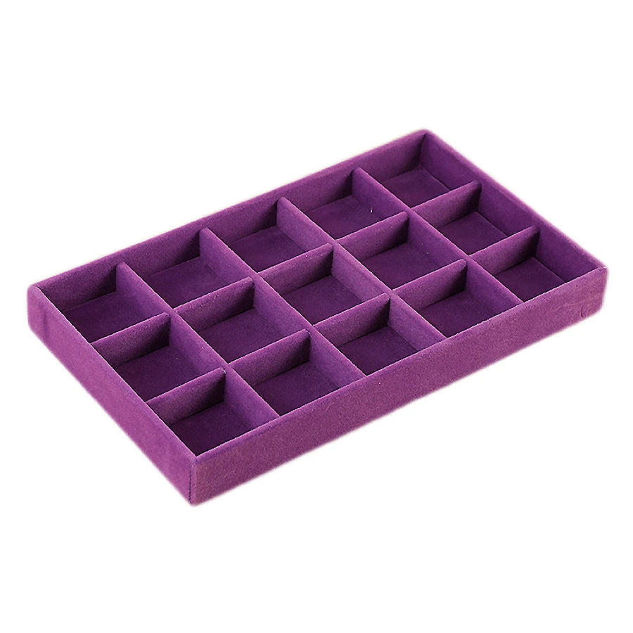 Luxury Velvet Drawer Organizer Tray [Violet]