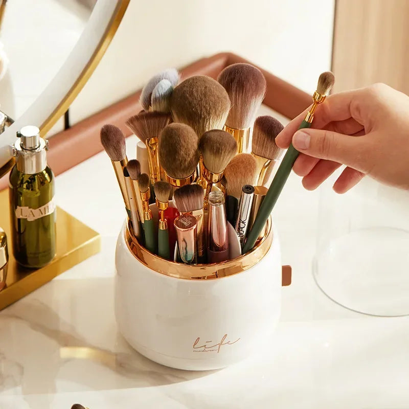 360° Rotating Makeup Brushes, Pencils and Lipsticks Organizer