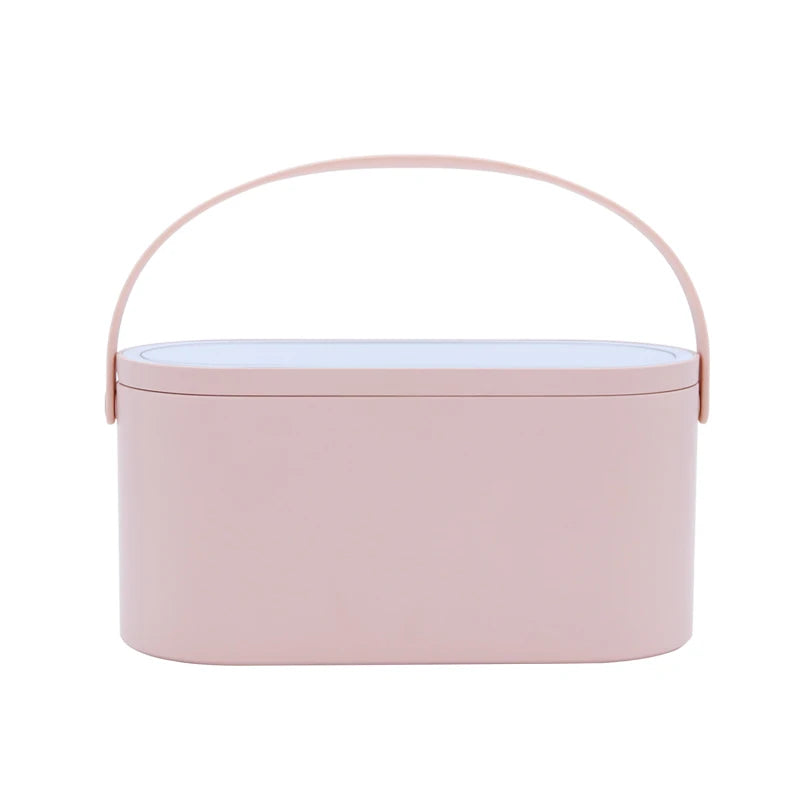 Makeup Organizer Box with LED Mirror