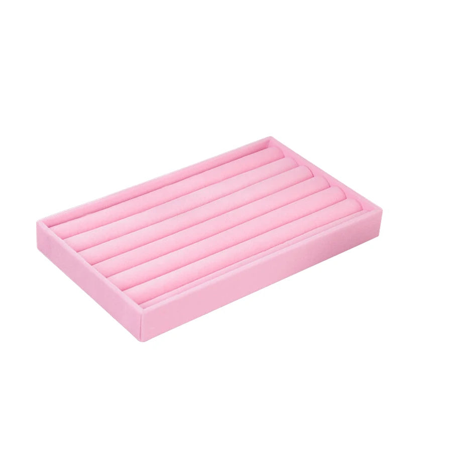 Luxury Velvet Drawer Organizer Tray [Pink]