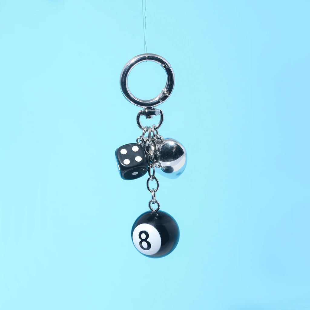 Billiard Ball Shape Bag Keychain