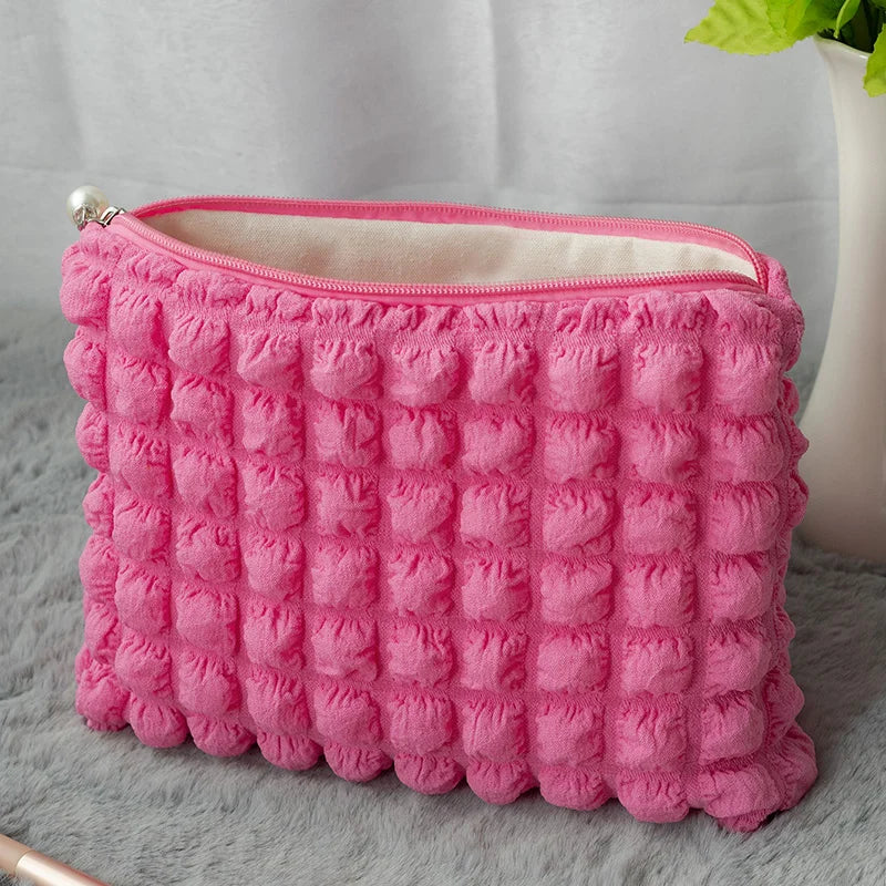 Travel Makeup & Cosmetic Pouch with Soft material and Zip