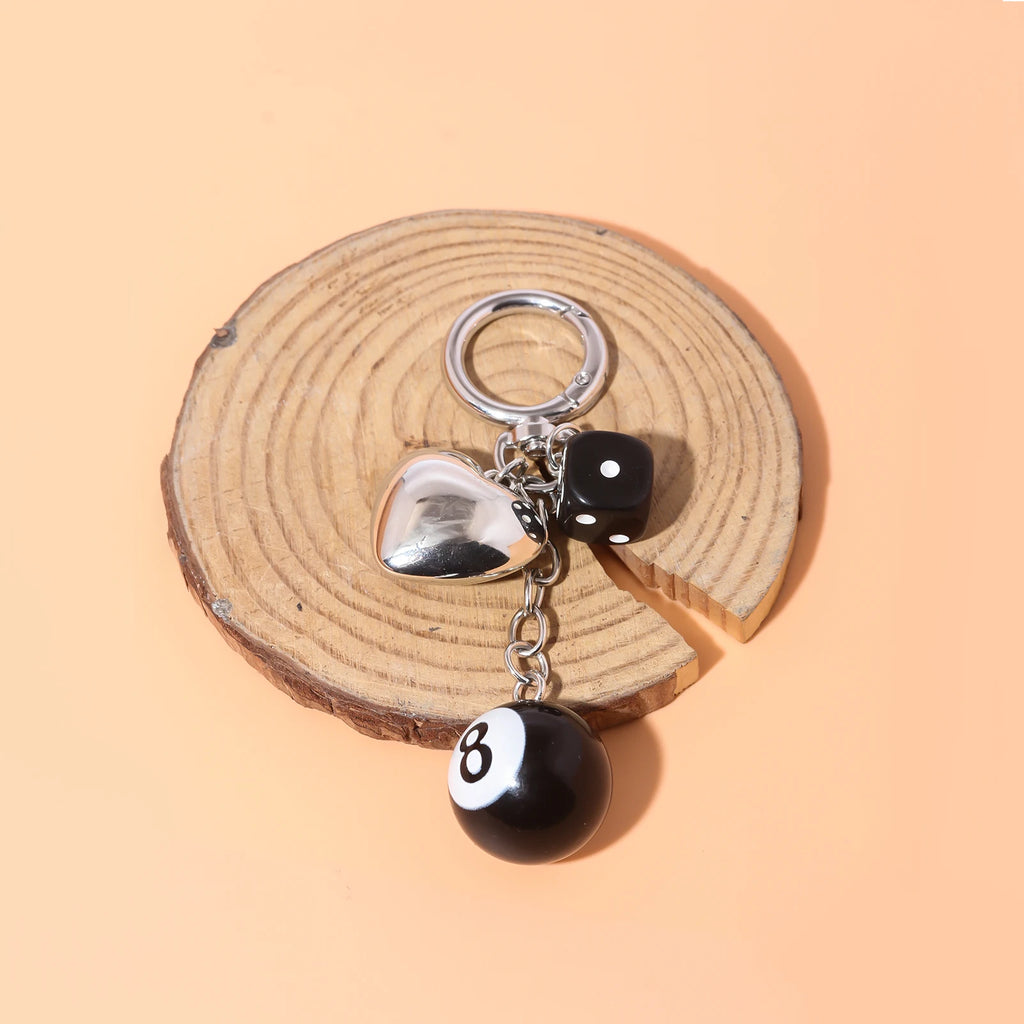 Billiard Ball Shape Bag Keychain