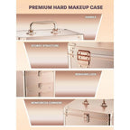 Makeup Box With 2 Drawers - Rose Gold
