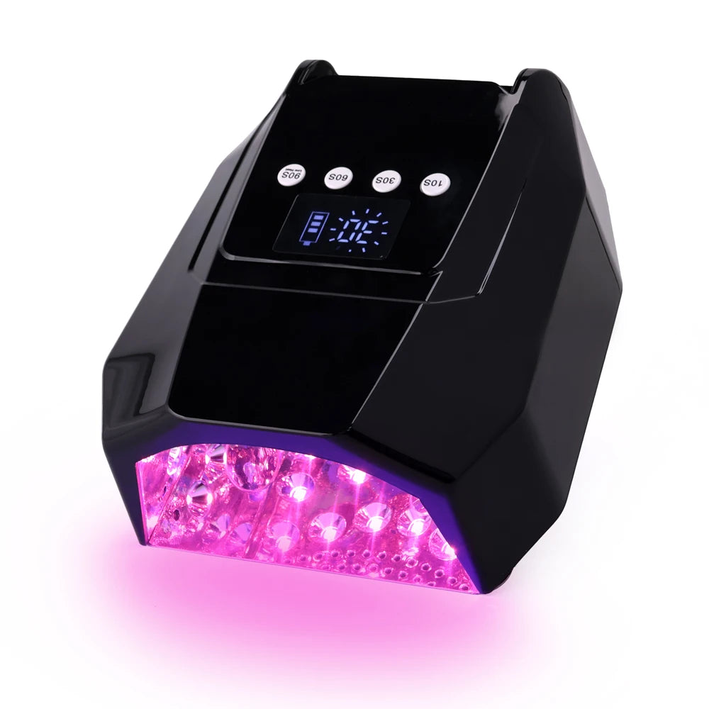 Rechargeable UV LED Nail Dryer Lamp 98W, 4 Timer Setting & 33 LED