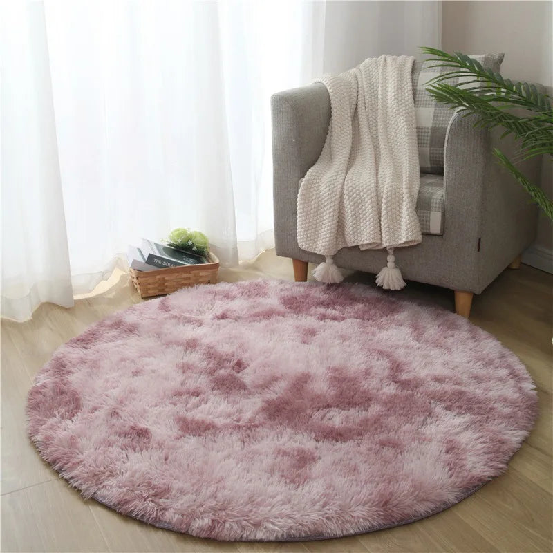 Soft Fluffy Circular Rugs for Vanity Desk Chair