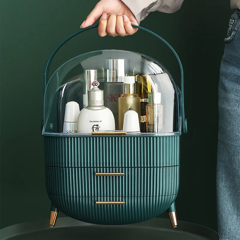 Large Capacity Makeup Organizers - Green