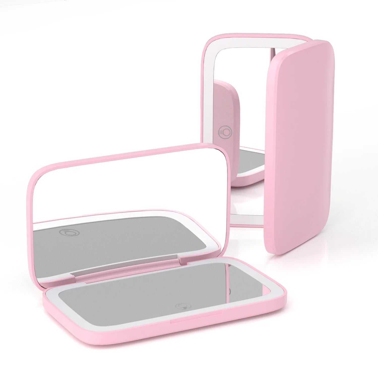 Portable Folding Makeup Mirror with LED Lights & 5x Magnifying