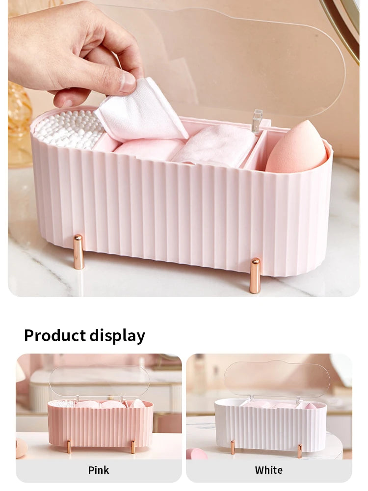 Dustproof Makeup Storage Box With Lid