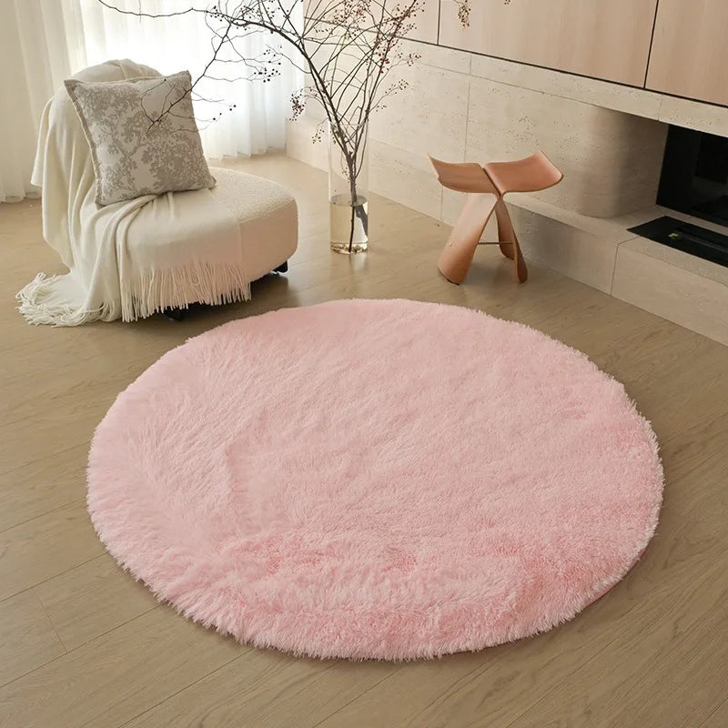 Soft Plush Circular Rugs for Vanity Desk Chair
