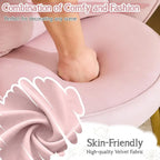 Vanity Chair with Adjustable Gold Legs and Pillow