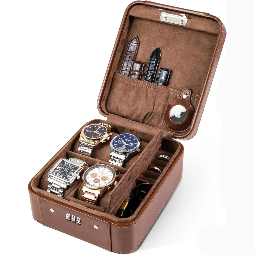 Watch Case & Jewelry Organizer with Combination Lock