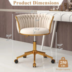 Vanity Chair With Gold Base