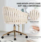 Swivel Vanity Desk Chair - Beige