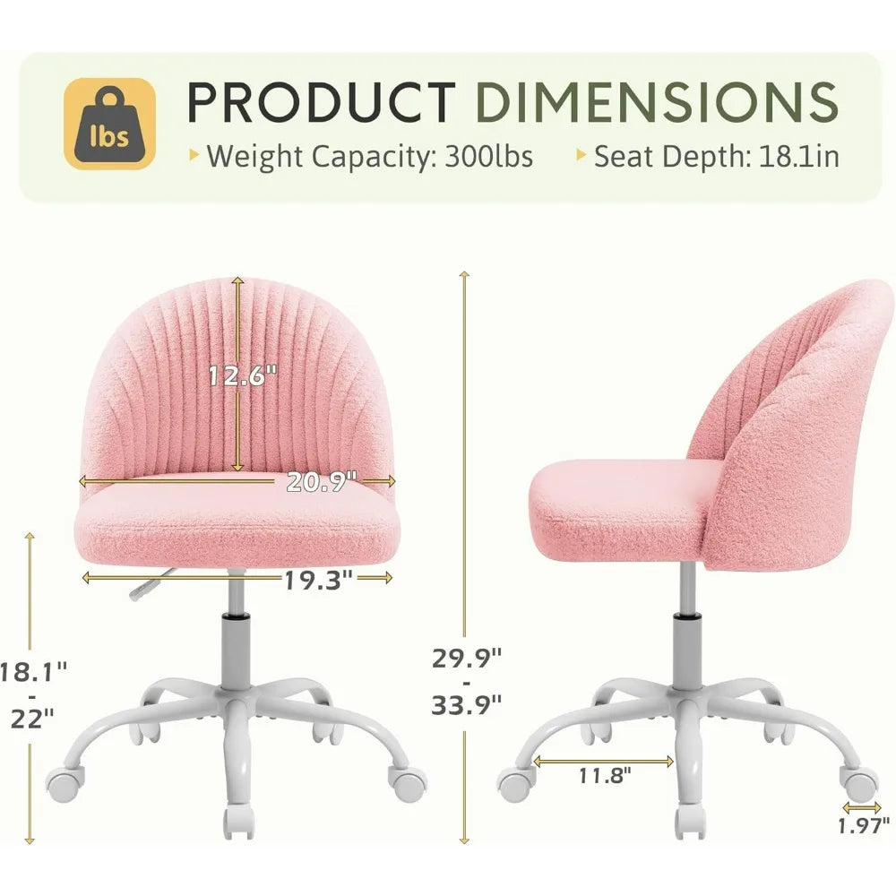 Armless Cute Vanity Chair