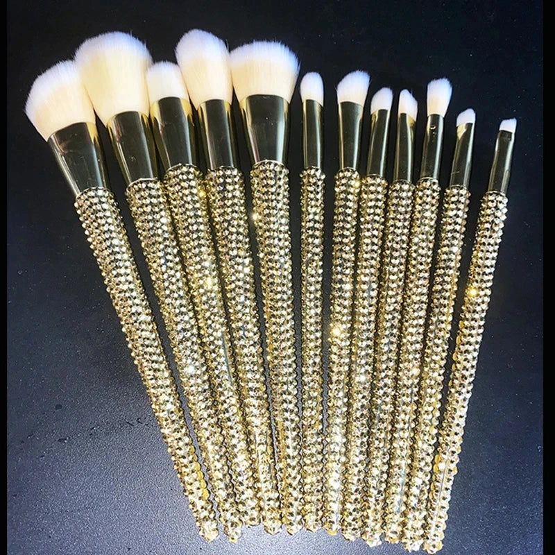 Diamond studded Makeup Brushes