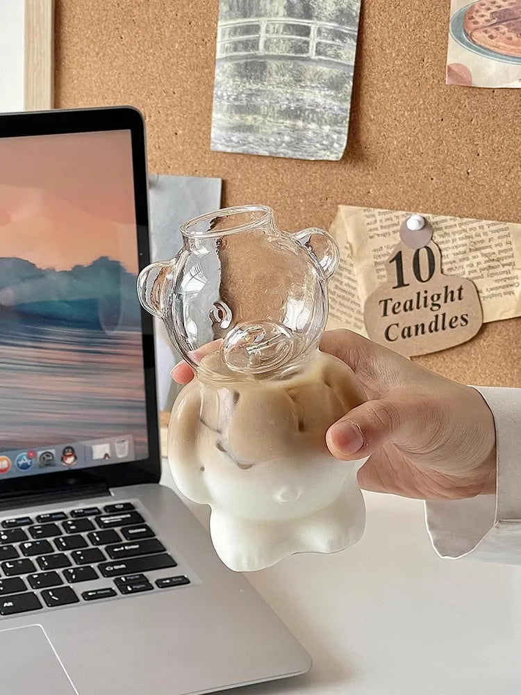 Bear Shaped Coffee Mug With Straw