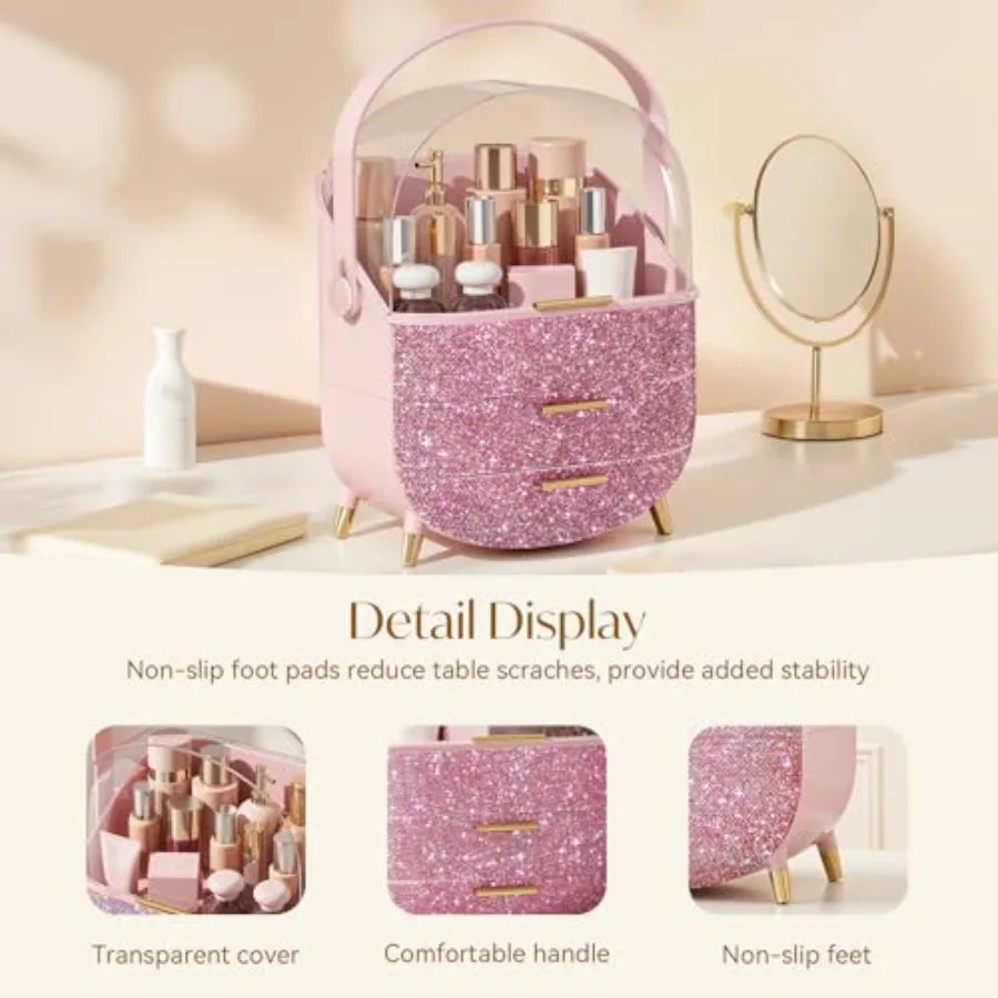 Bling Makeup Organizers - Pink