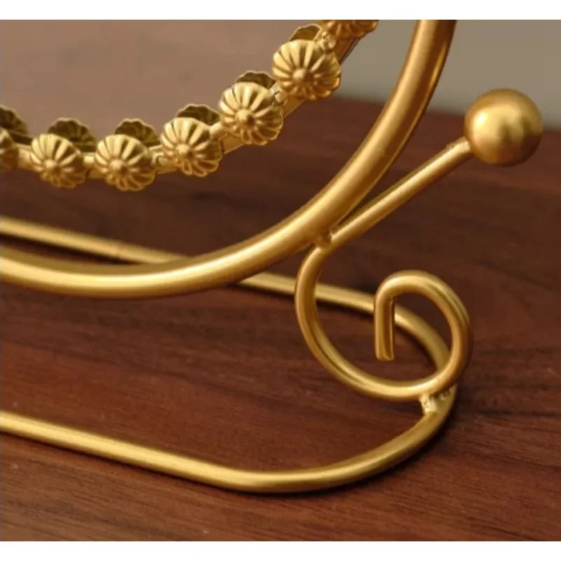 Luxury European Style Vertical Dressing Mirror with Gold Frame