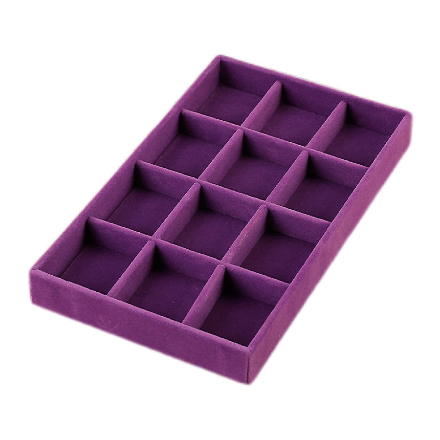 Luxury Velvet Drawer Organizer Tray [Violet]