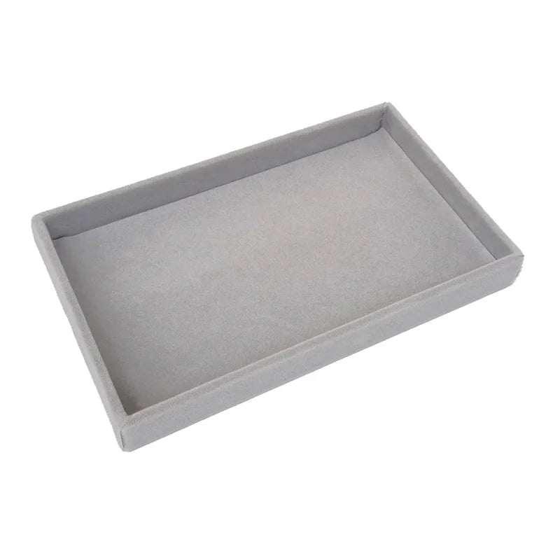 Luxury Velvet Drawer Organizer Tray [Gray]