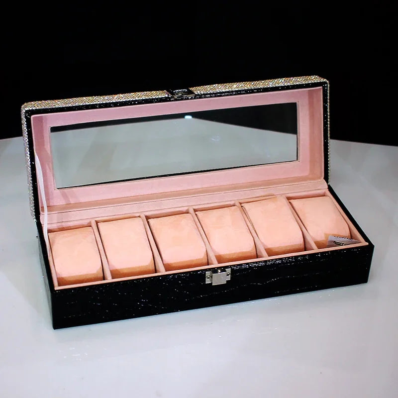 Watches Organizer 6-slot - Rhinestone