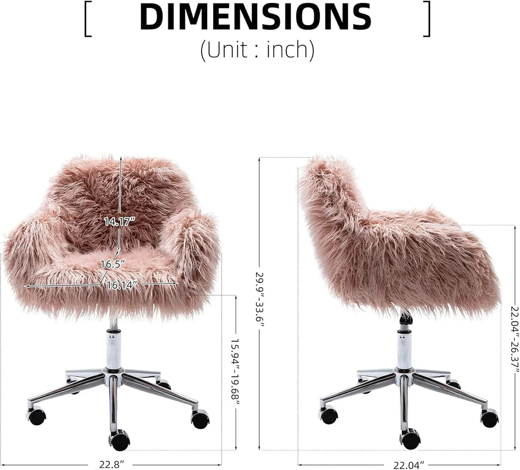Faux Fur Vanity Chair