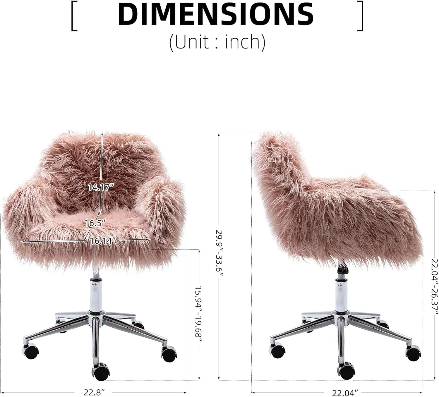 Faux Fur Vanity Chair