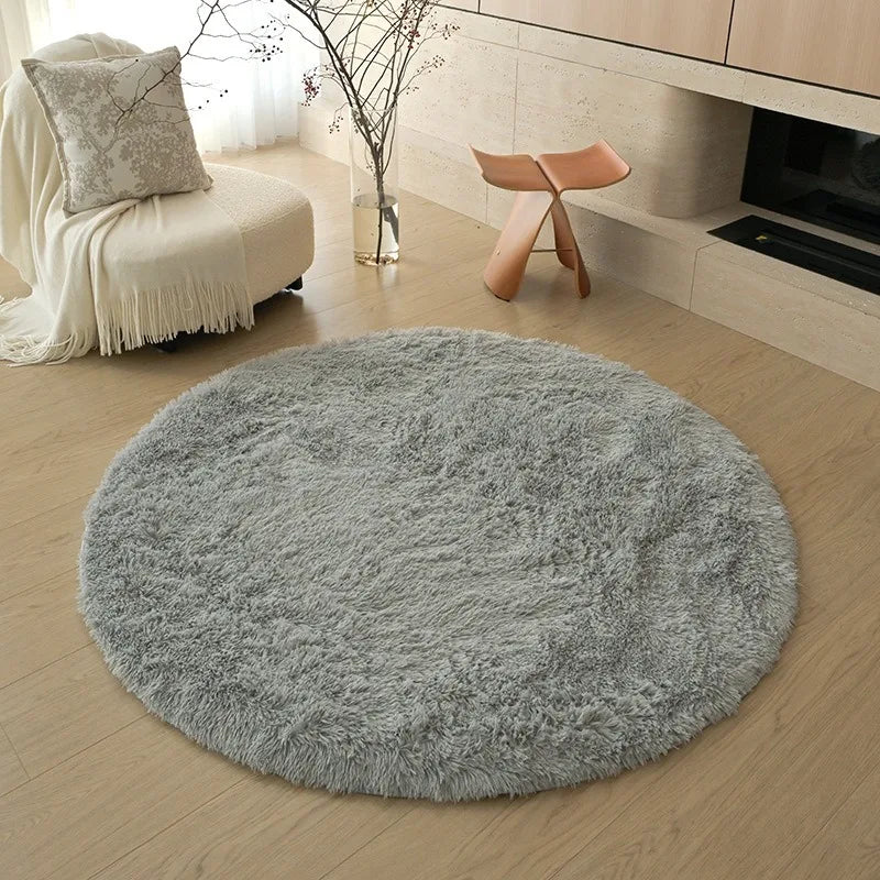 Soft Plush Circular Rugs for Vanity Desk Chair