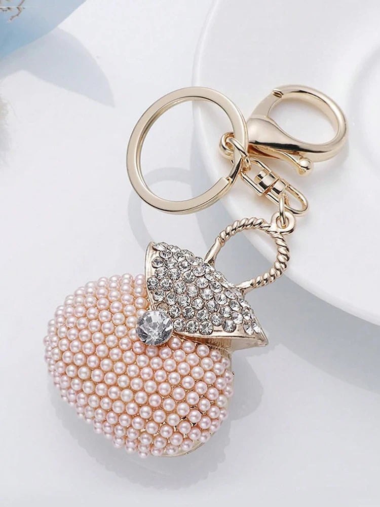 Pearl Beads Bag Keychain