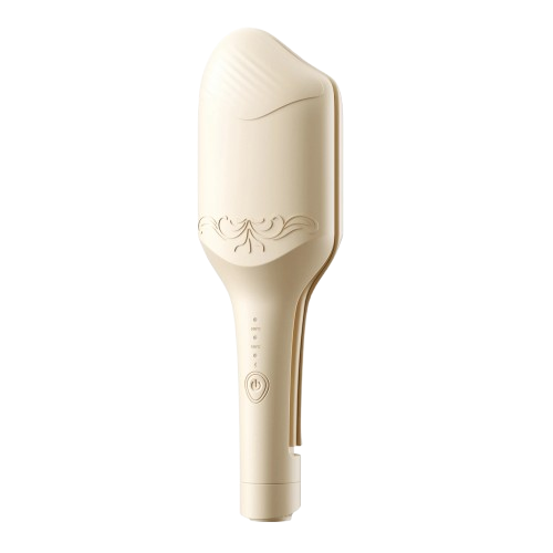 Wavy Hair Crimper with Curling Iron - Beige
