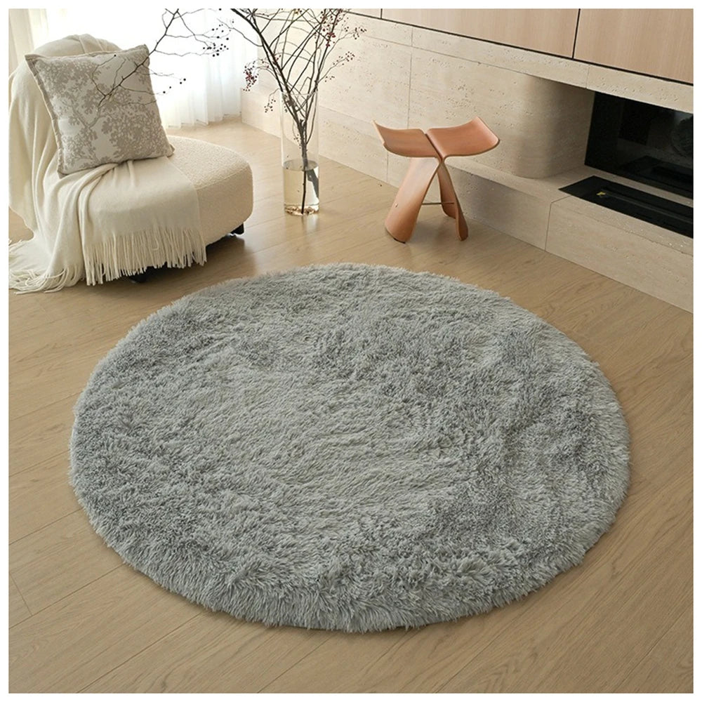Soft Plush Circular Rugs for Vanity Desk Chair