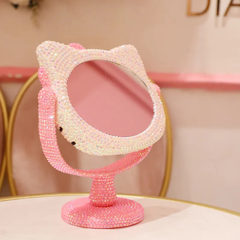 Senrio - Hello Kitty Shiny Rhinestones Embedded Mirror