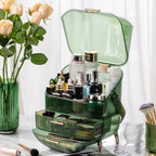 Large Capacity Transparent Makeup Organizers - Green