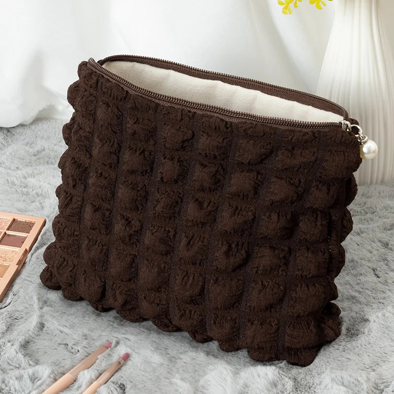 Travel Makeup & Cosmetic Pouch with Soft material and Zip