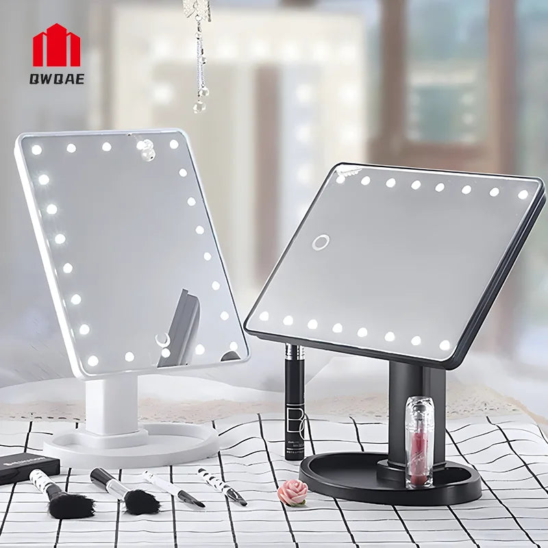 Rotatable LED Light Makeup Mirror