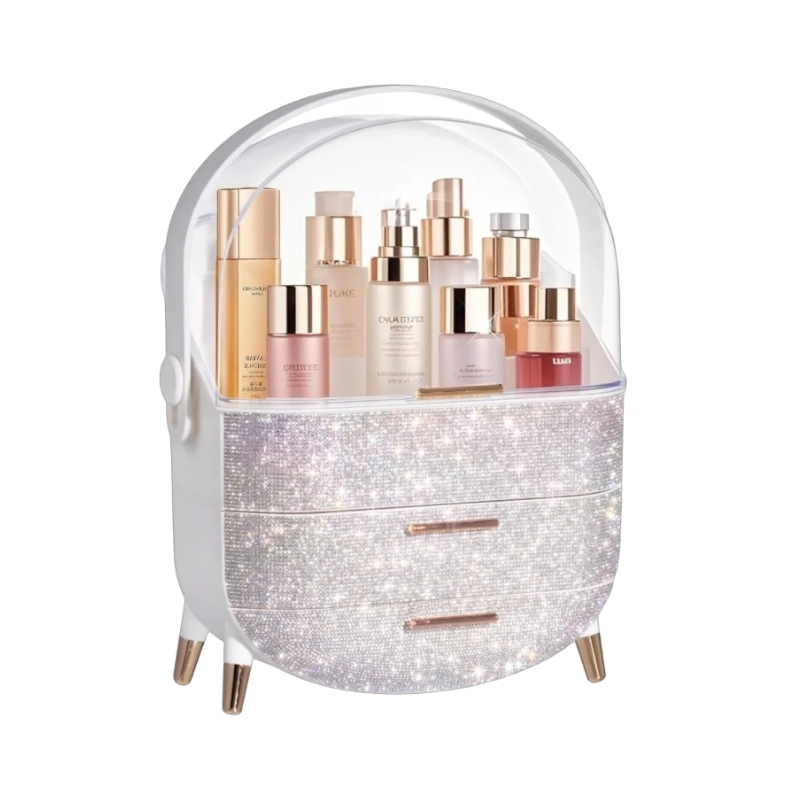 Makeup Organizer & Storage Box - Rhinestones