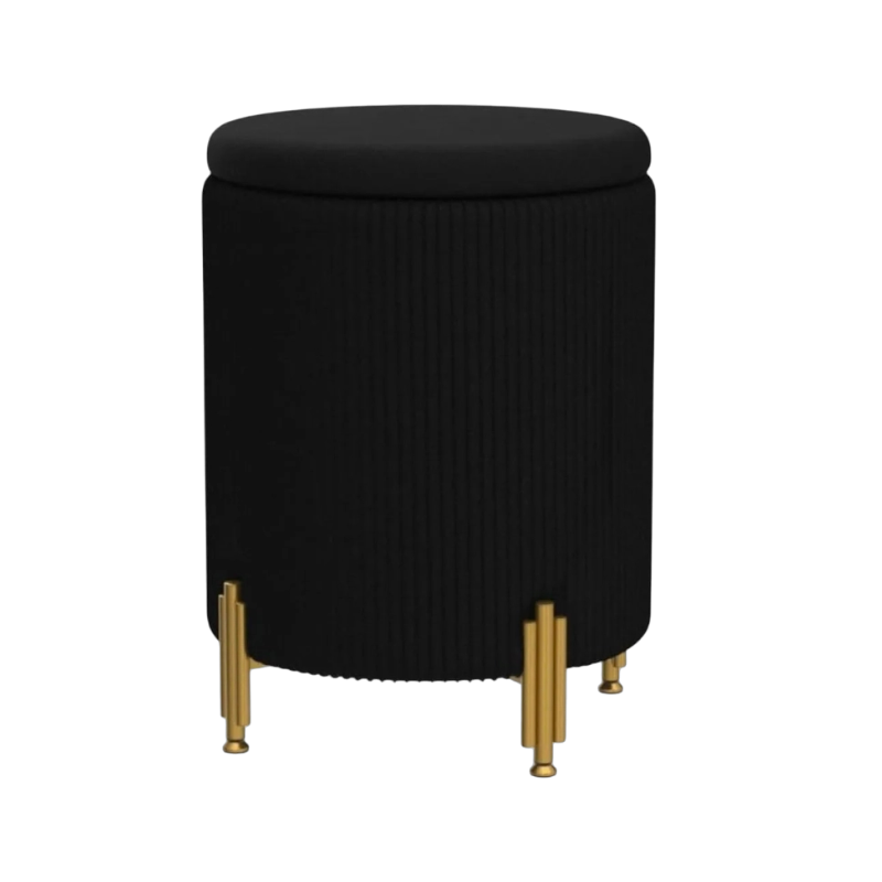 Rounded Ottoman Vanity Stool