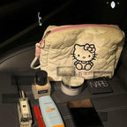 Hello Kitty Large Capacity Makeup & Cosmetic Pouch with Double Zipper for Girls