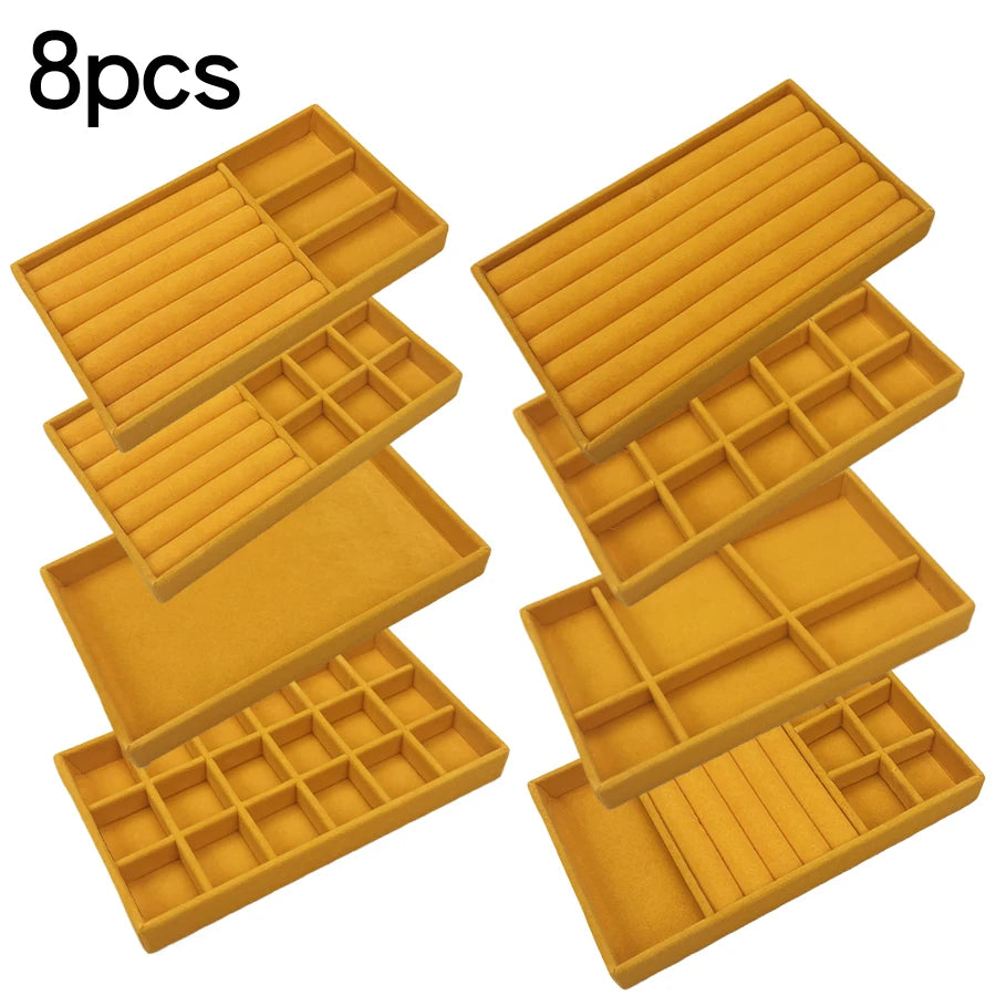 Jewelry Box Display Tray Set | Drawer Organizer | 8,10 Pcs
