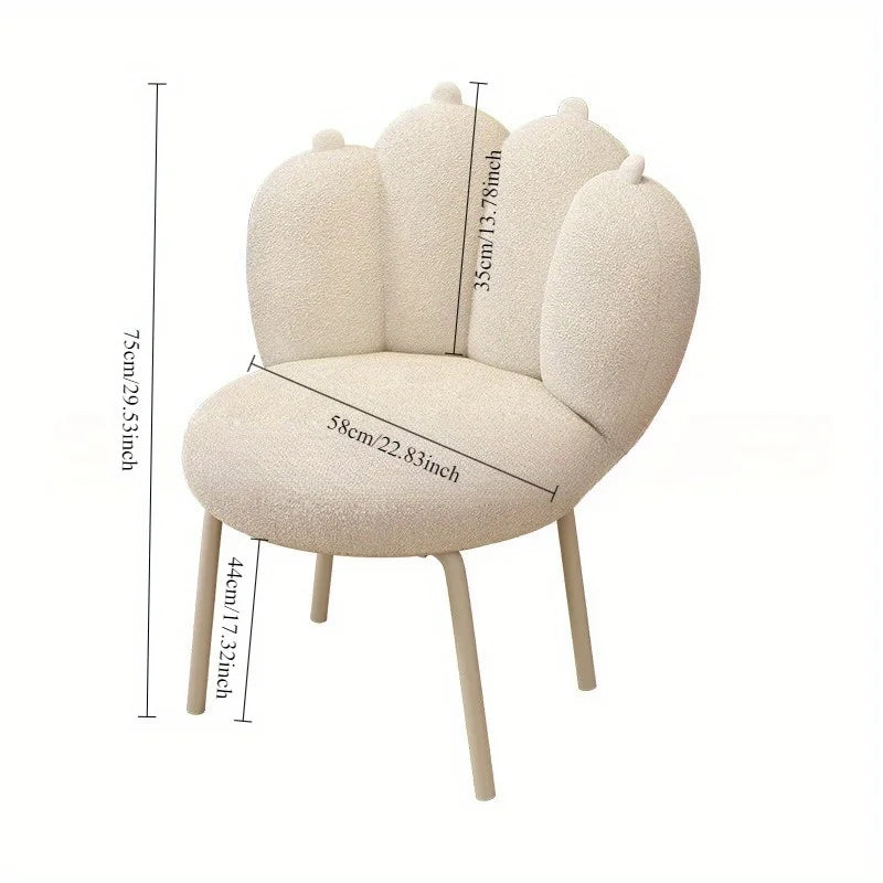 Vanity Desk Cat Paw Backrest Chair