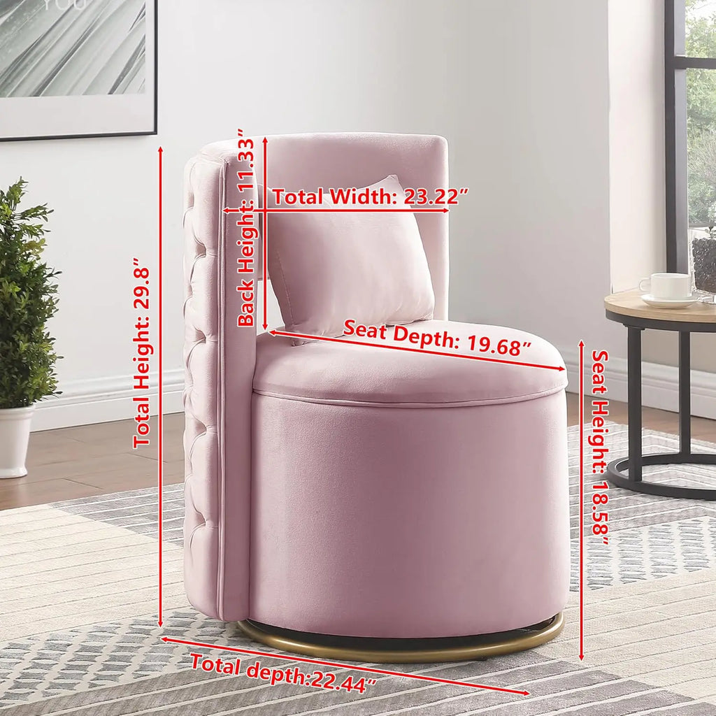 360° Swivel Barrel Chair - Pink