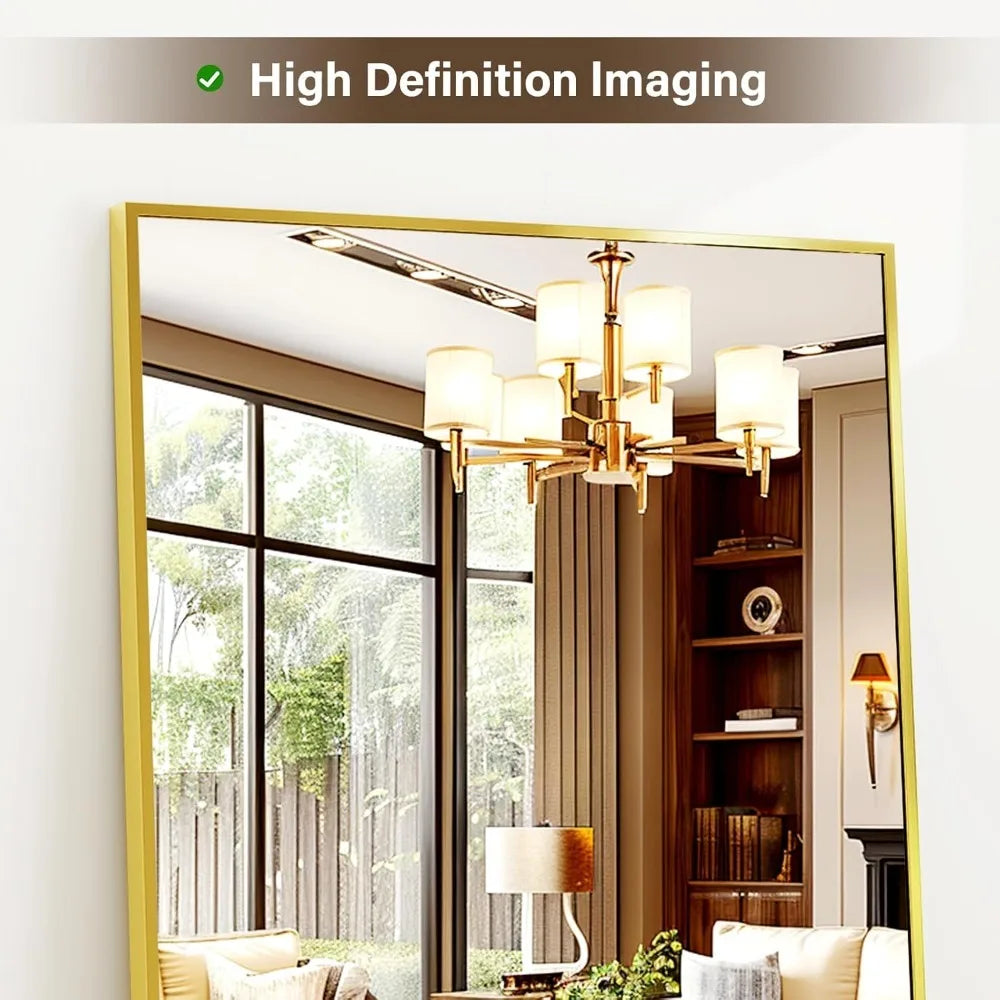 Rectangular Full-Length Mirror with Frame [Size: 21"x 56"]