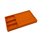 Luxury Velvet Drawer Organizer Tray [Orange]