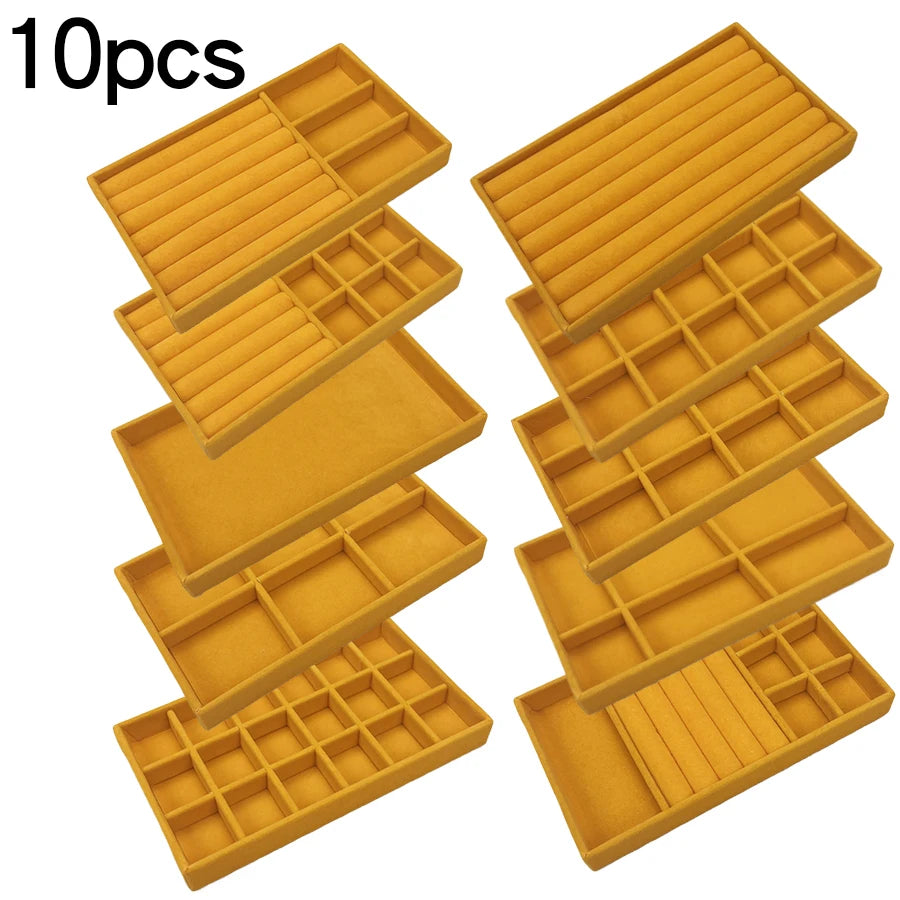 Jewelry Box Display Tray Set | Drawer Organizer | 8,10 Pcs