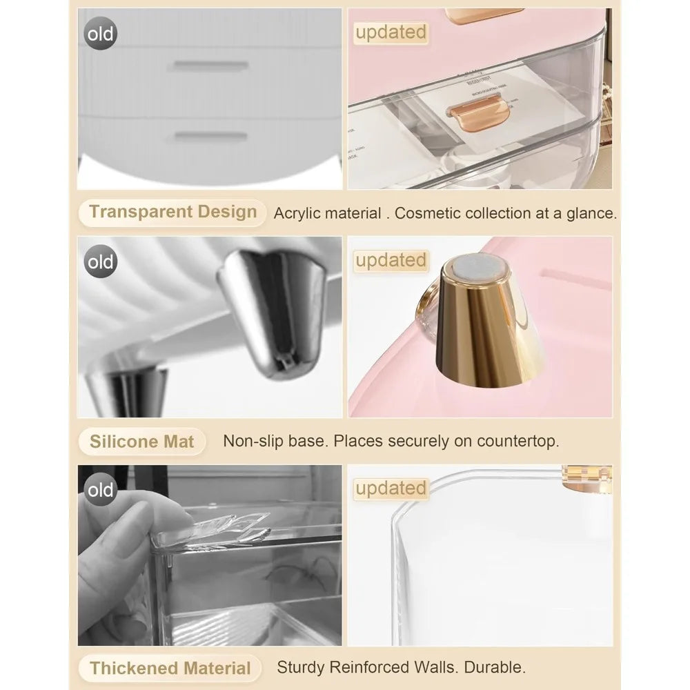 Makeup Storage Box With Brush Holder